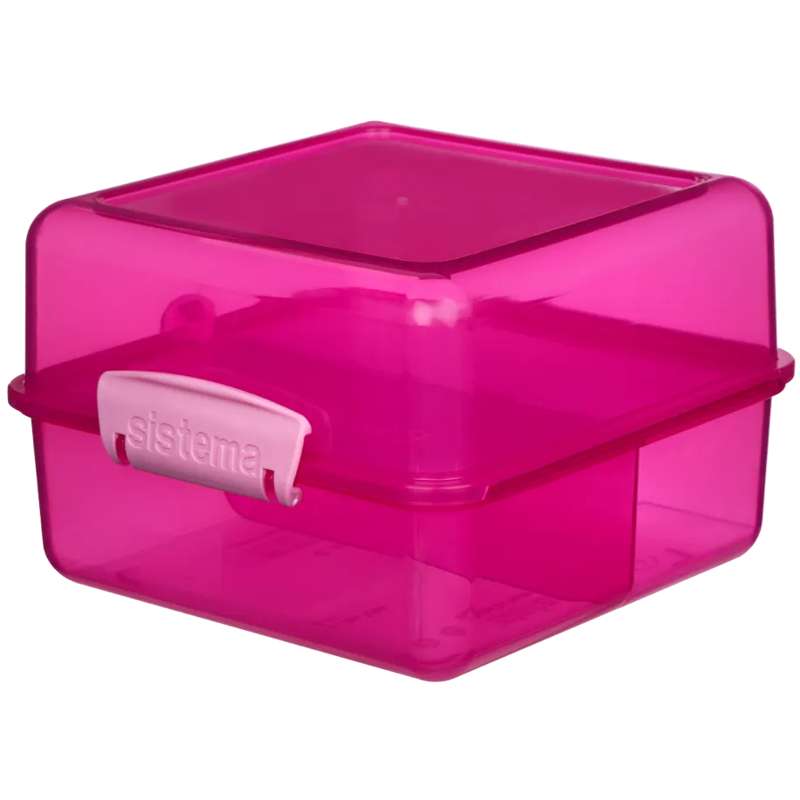 Madkasse   Lunch Cube   1.4l   Pink fra Sistema