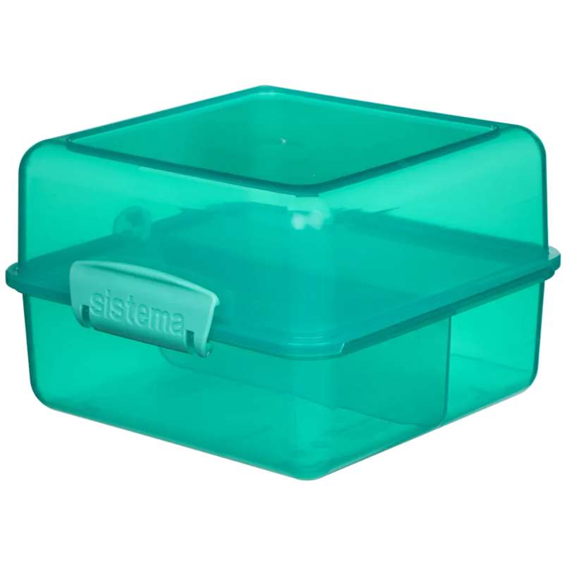 Madkasse   Lunch Cube   1.4l   Teal fra Sistema
