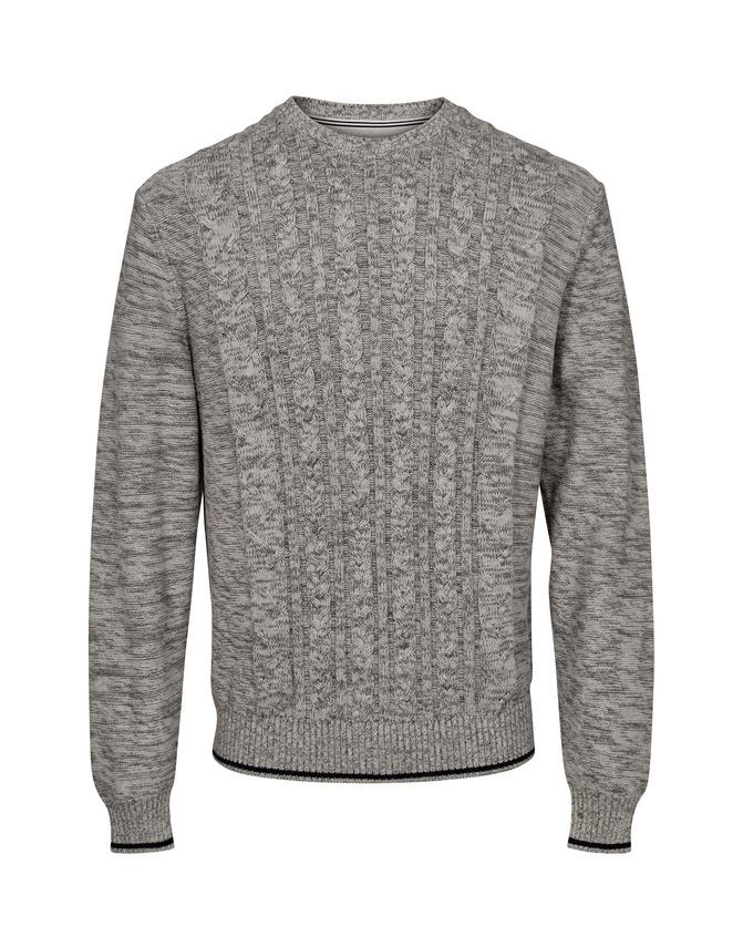 O Neck Regular Knit fra Black Blue