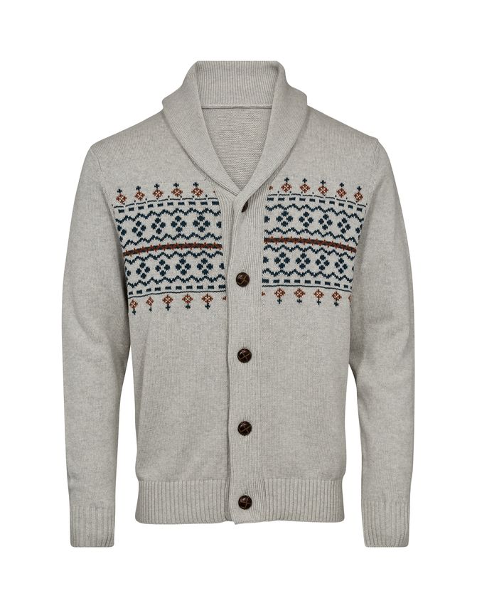 Knit Cardigan Regular Fitting fra Black Blue