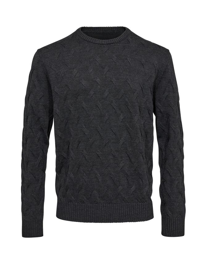 O Neck Wool Modern Fit fra Gino Marcello