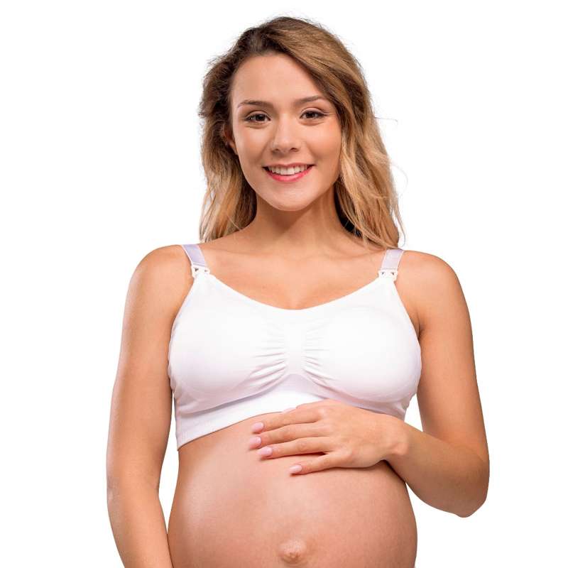 New Mum Amme Bh Sømløs Med Indlæg   Hvid fra Carriwell