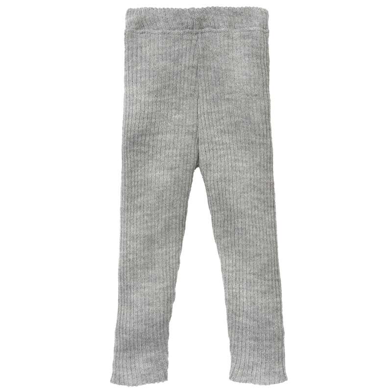 Ribstrikkede Leggings   Merinould   Grå fra Disana