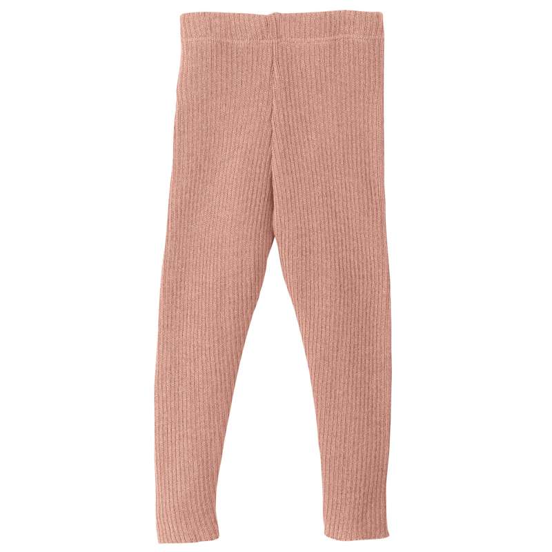 Ribstrikkede Leggings   Merinould   Rosa fra Disana