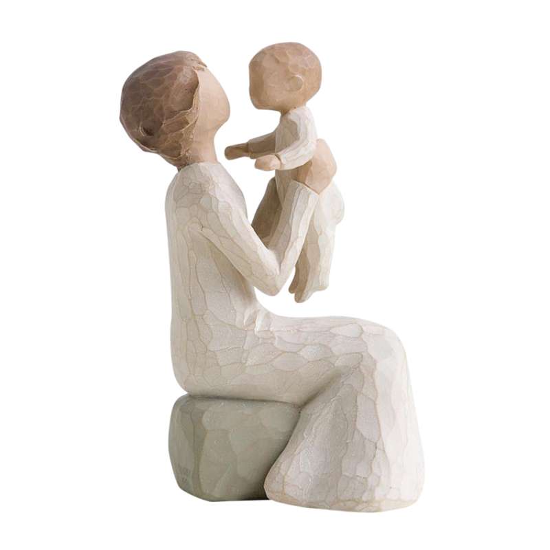 Grandmother Figur (bedstemor Med Lille Barnebarn) fra Willow Tree