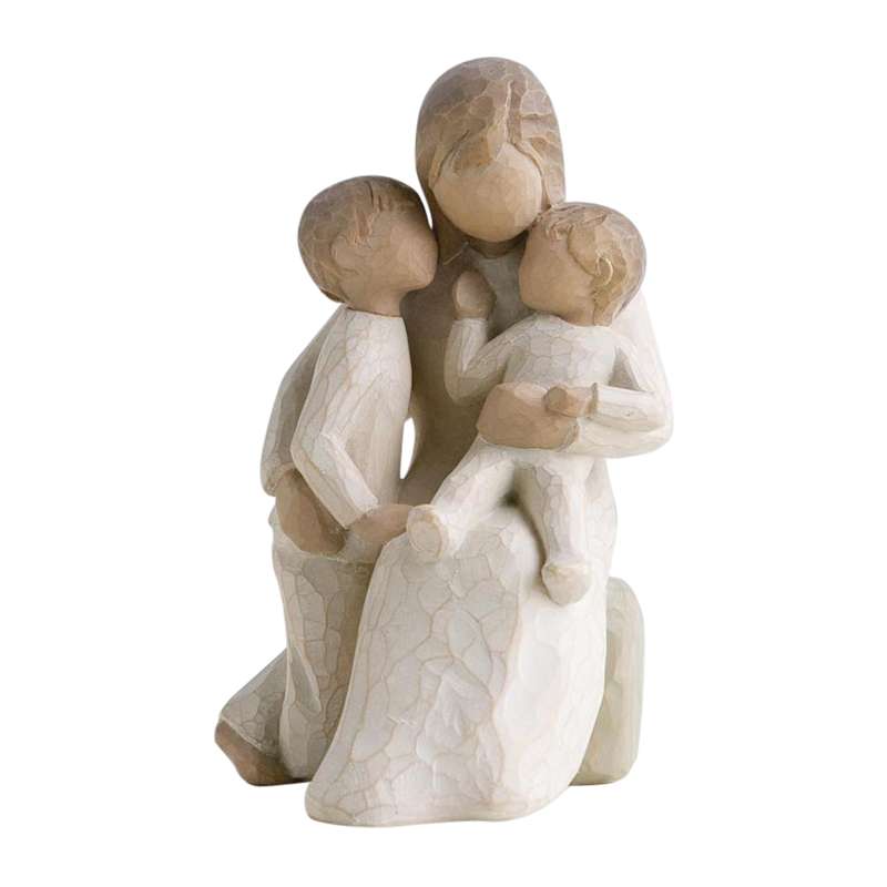 Quietly Figur (mor Med To Børn) fra Willow Tree