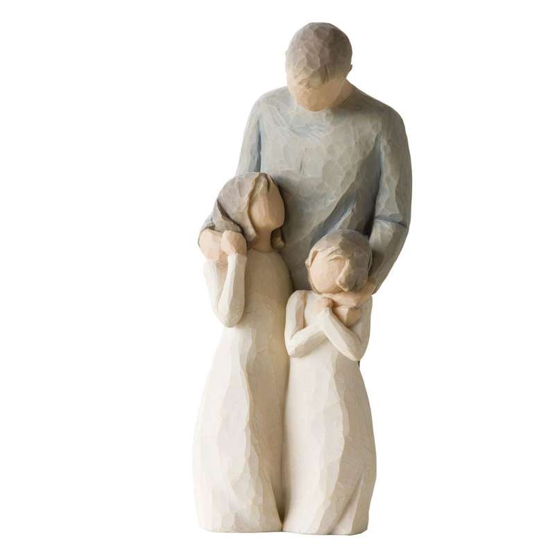 My Girls Figur (far Med To Døtre) fra Willow Tree