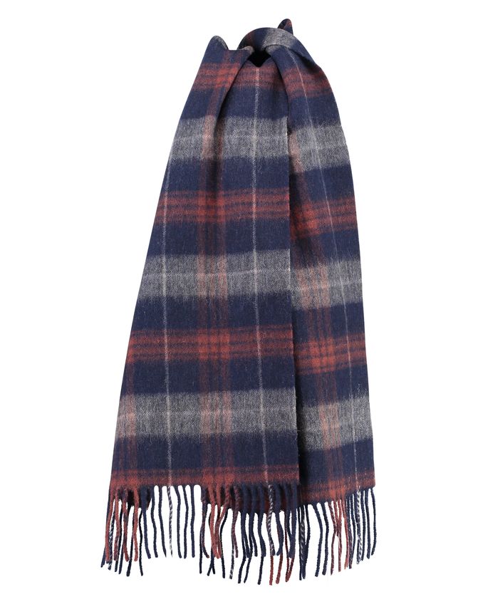 Checked Wool Scarf fra Gino Marcello