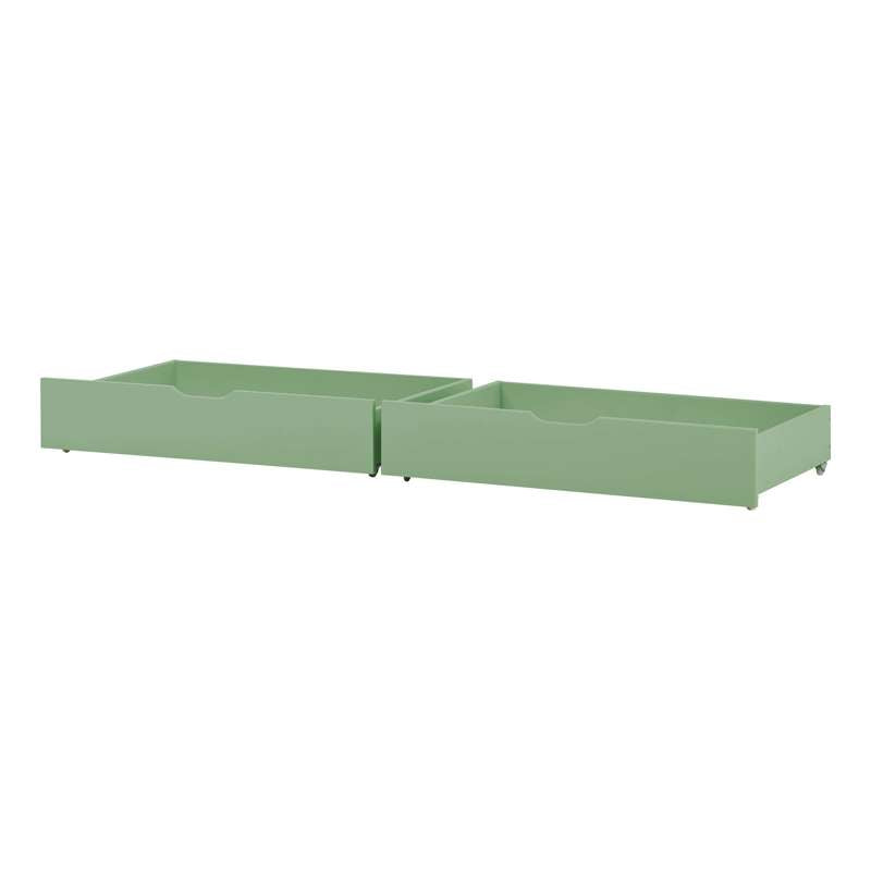 Skuffesæt På Hjul   2 Stk.   Flere Størrelser   Pale Green fra Hoppekids