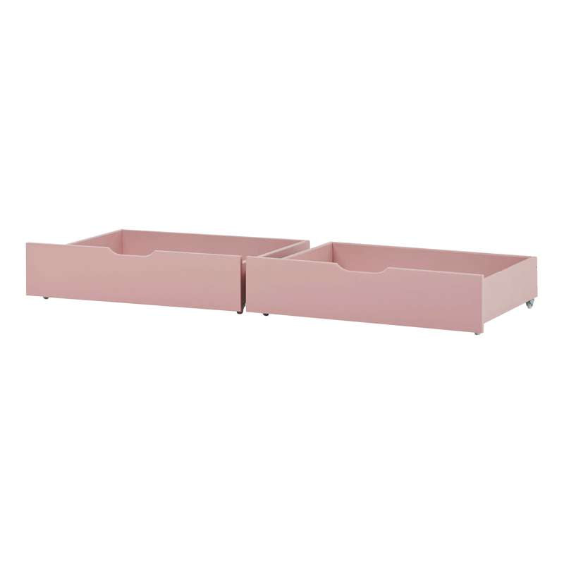 Skuffesæt På Hjul   2 Stk.   Flere Størrelser   Pale Rose fra Hoppekids