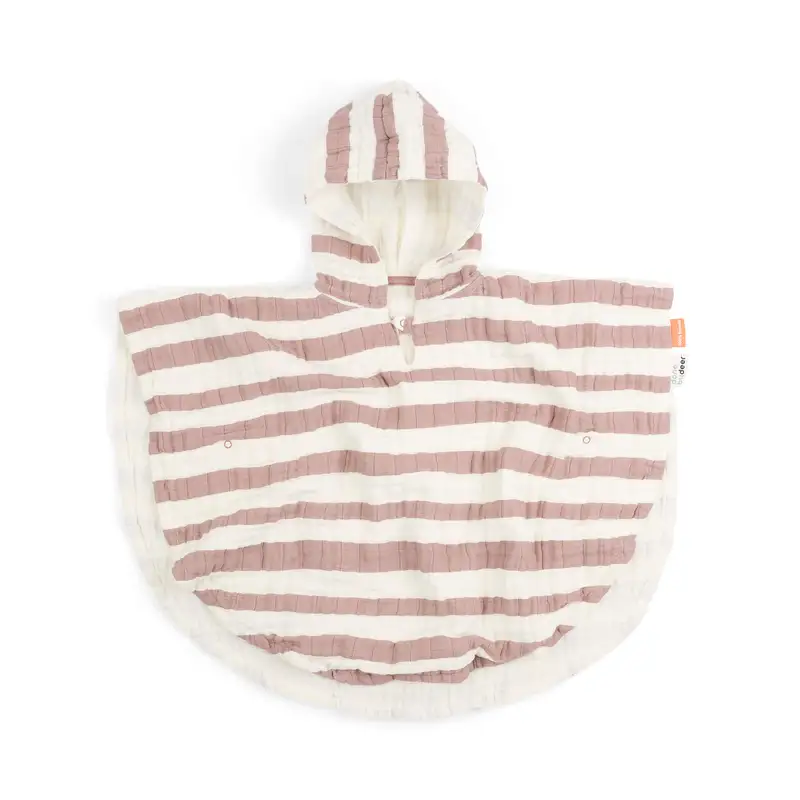 Badeponcho Gots Stripes Pudder fra Done By Deer