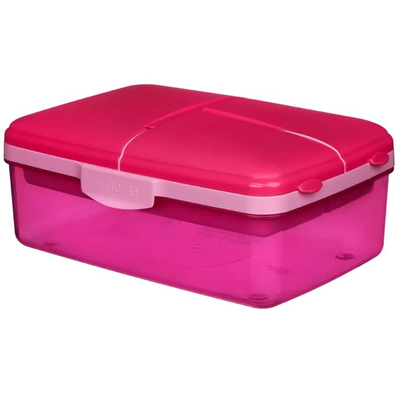 Madkasse M. Drikkedunk Køleelement   Slimline Quaddie   1.5l   Pink fra Sistema