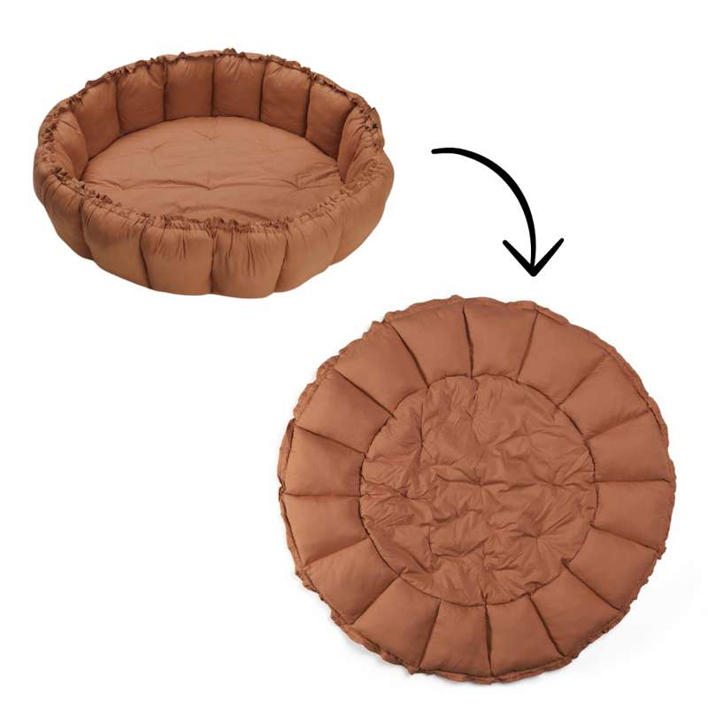 Babynest Legetæppe   Bloom   Tawny Brown fra Play & Go