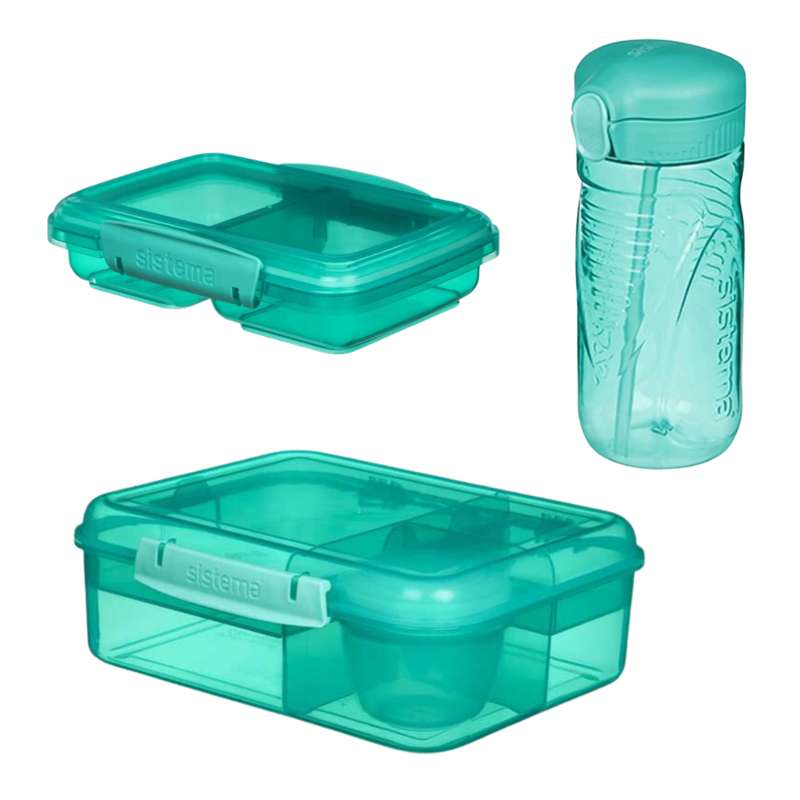 Madpakke Sampak 4   Minty Teal fra Sistema