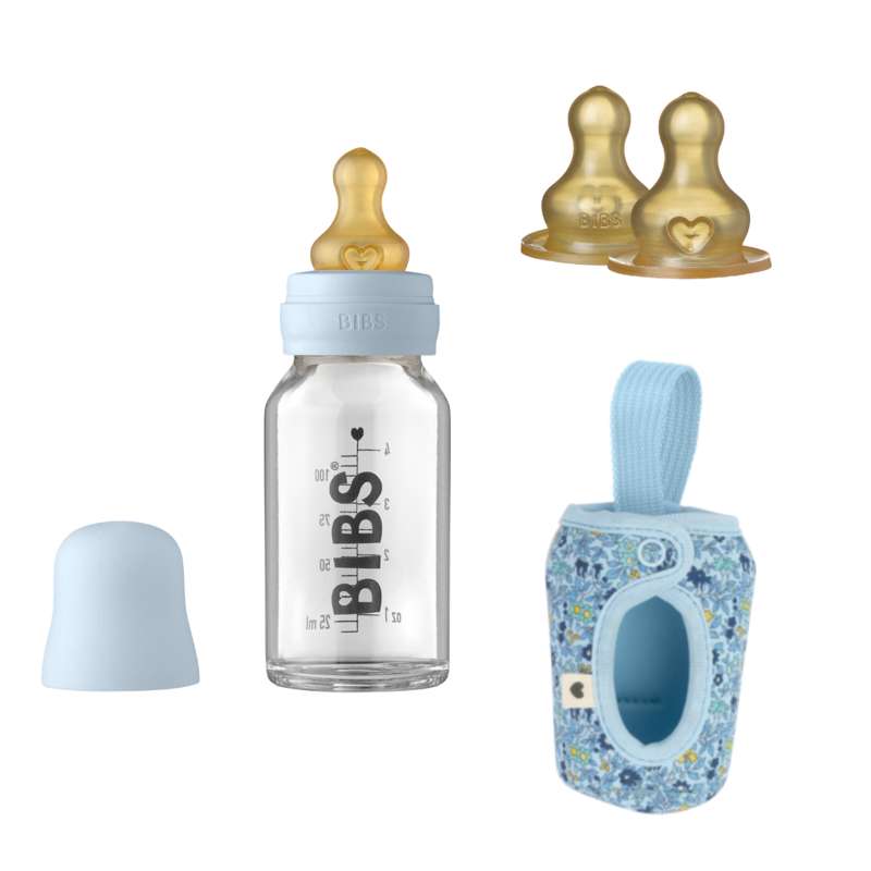 Bottle Bundle   No3   Lille   Baby Blue Chamomile Lawn fra Bibs