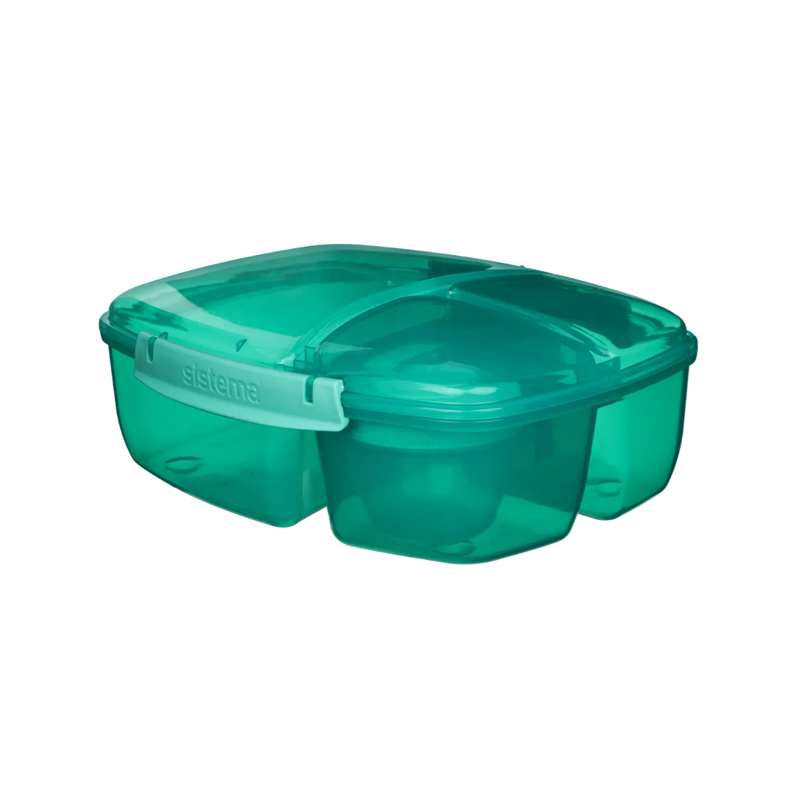 Madkasse   Tripple Split Lunch   2l   Minty Teal fra Sistema