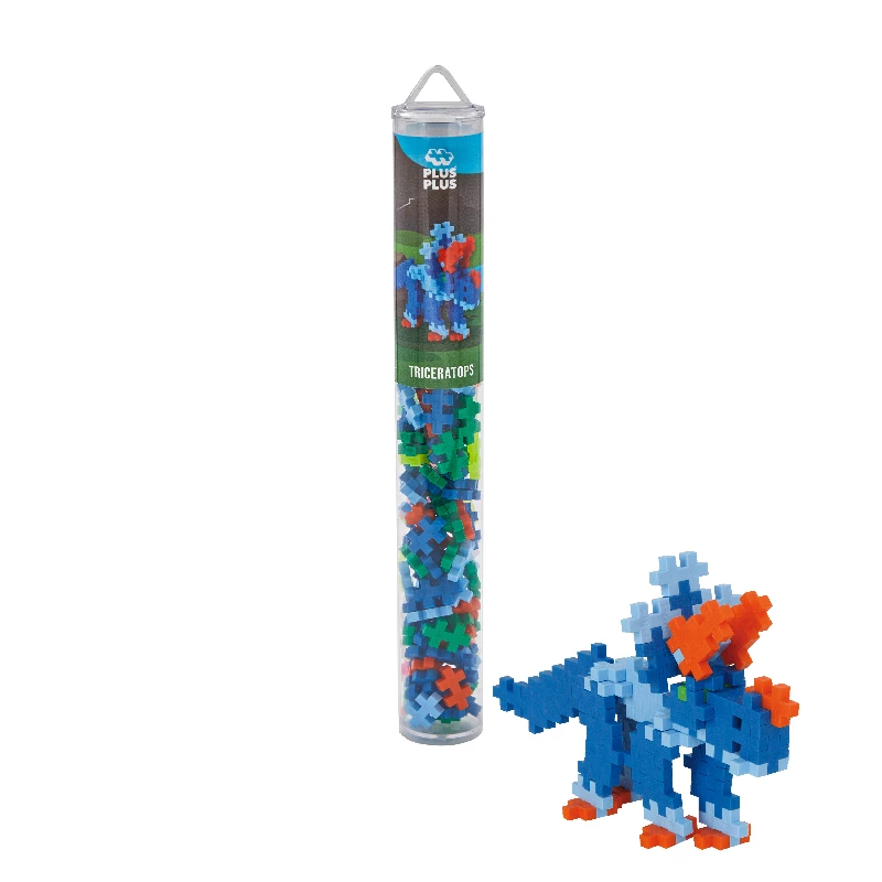 Tube Plus Plus Triceratops   100 Pcs Tube fra Plus-plus