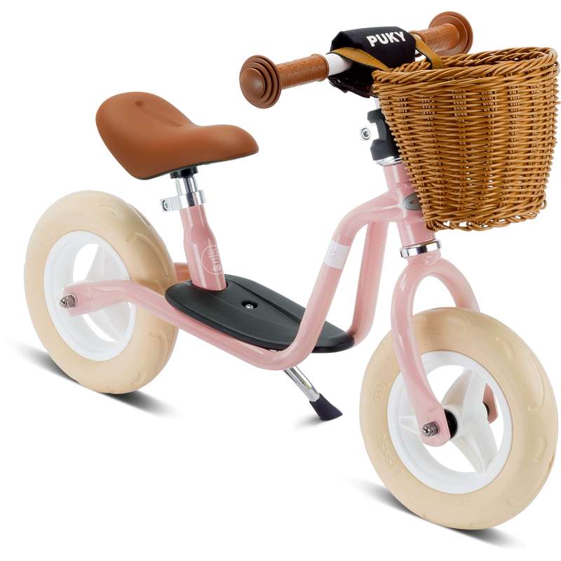 Lr M Classic   Tohjulet Løbecykel M. Kurv   Retro Rosa fra Puky