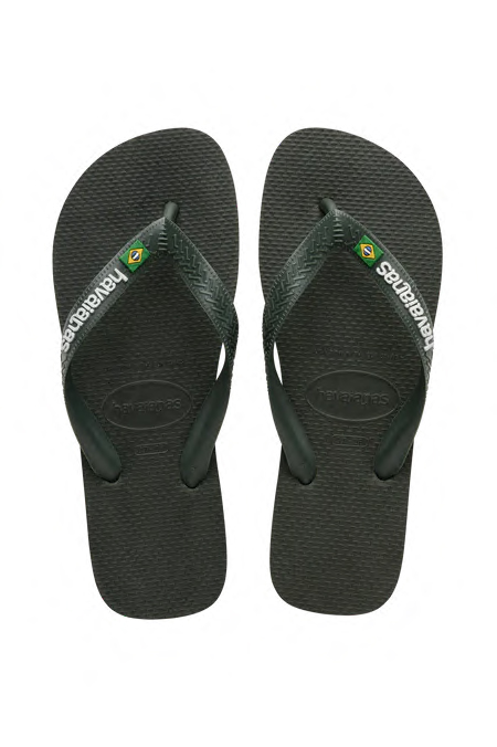 Sandal   Brasil Logo   Green Olive fra Havaianas