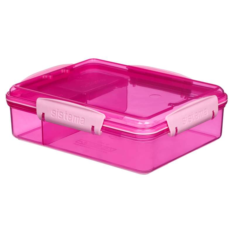 Madkasse   Snack Attack Duo Lunch   975ml   Pink fra Sistema