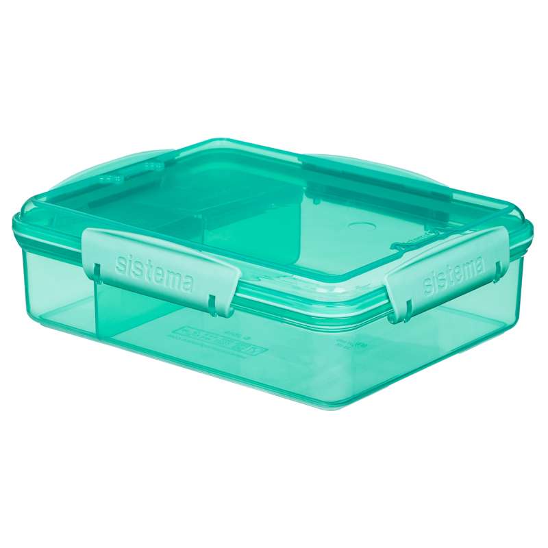 Madkasse   Snack Attack Duo Lunch   975ml   Minty Teal fra Sistema