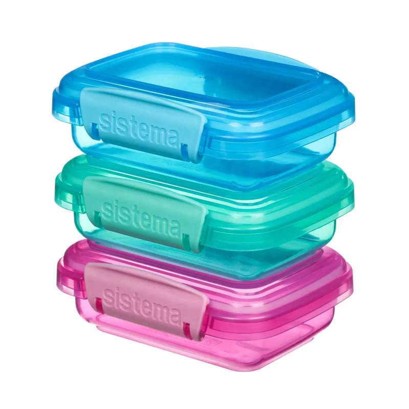 Snackboks   Lunch Packs   3 Pak   200ml   Ass. Farver fra Sistema