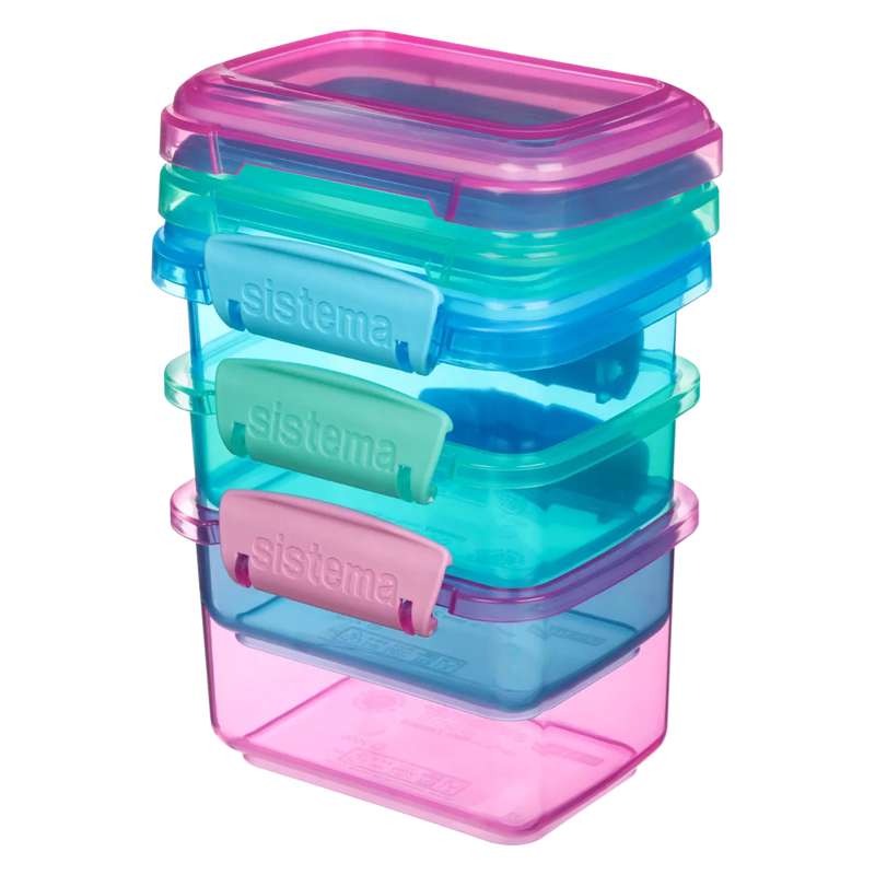 Snackboks   Lunch Packs   3 Pak   400ml   Ass. Farver fra Sistema
