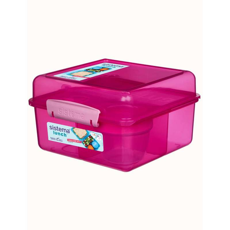 Madkasse   Lunch Cube Max Lunch   2l   Pink fra Sistema