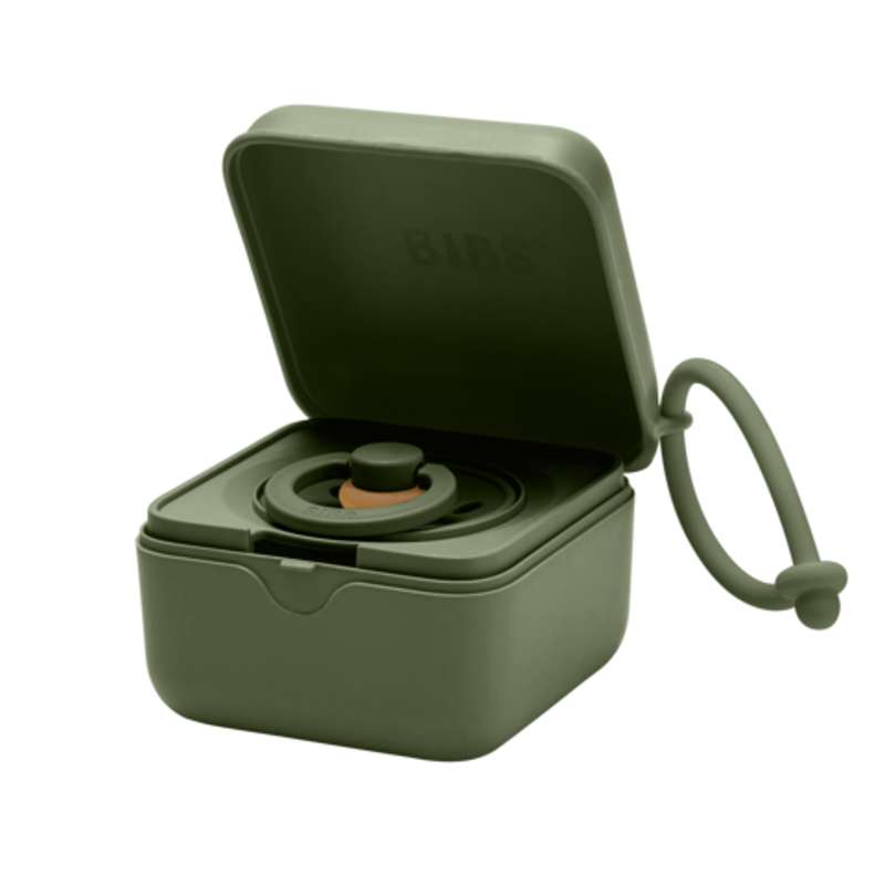 Accessories Pacifier Box   Sutteboks M. Plads Til 3 Sutter   Hunter Green fra Bibs