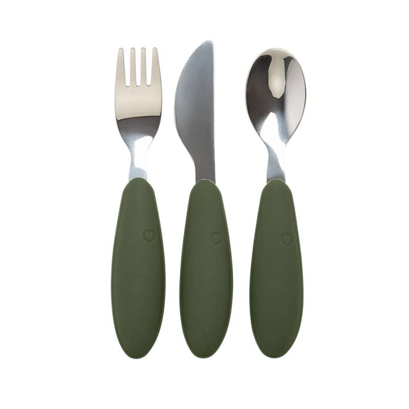 Dinner Bestiksæt M. 3 Dele Hunter Green fra Bibs