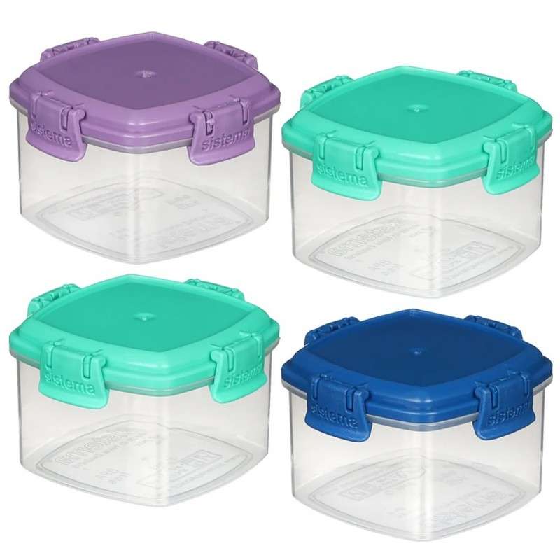Snackboks   4 Pak   Knick Knack Small   62ml   Ass. Farver fra Sistema