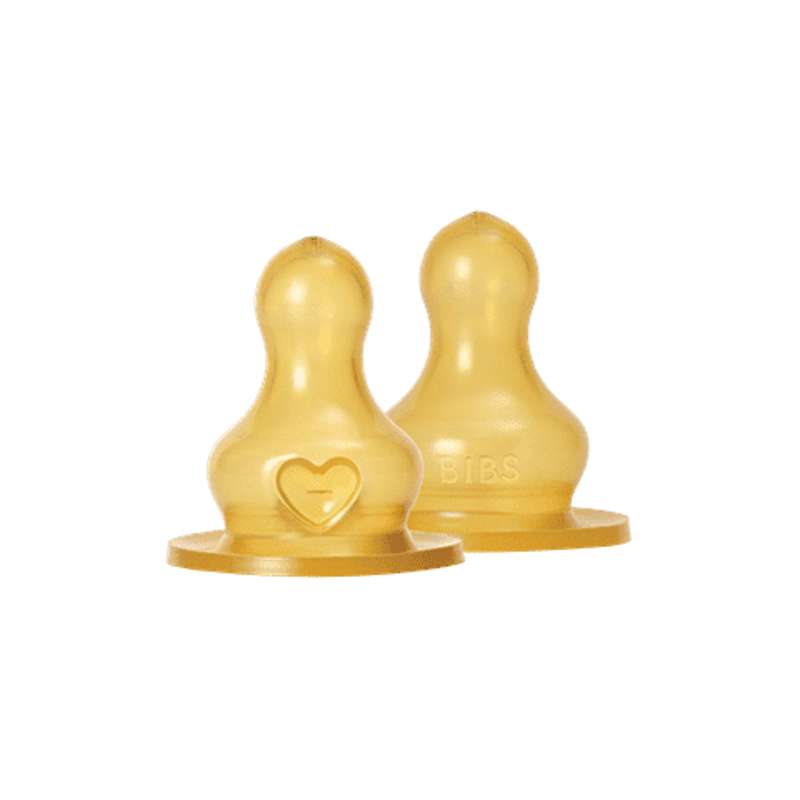 Bottle   Tilbehør   Suttehoved   Latex Rund   2 Pak   Medium Flow fra Bibs