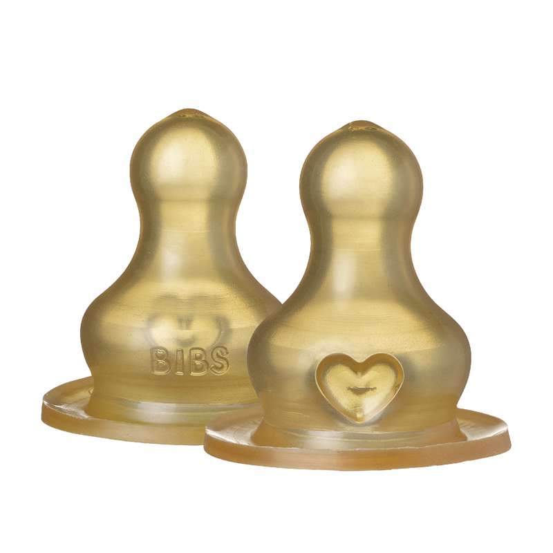 Bottle   Tilbehør   Suttehoved   Latex Rund   2 Pak   Slow Flow fra Bibs