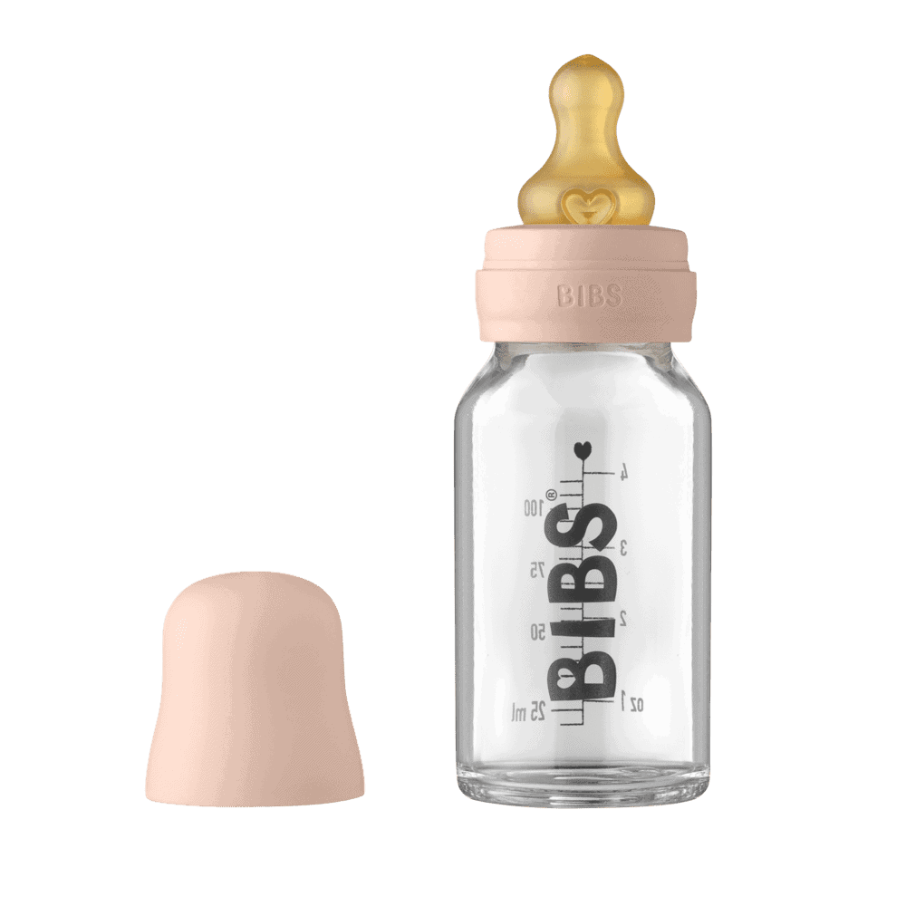 Glassutteflaske Latex 110ml Blush fra Bibs