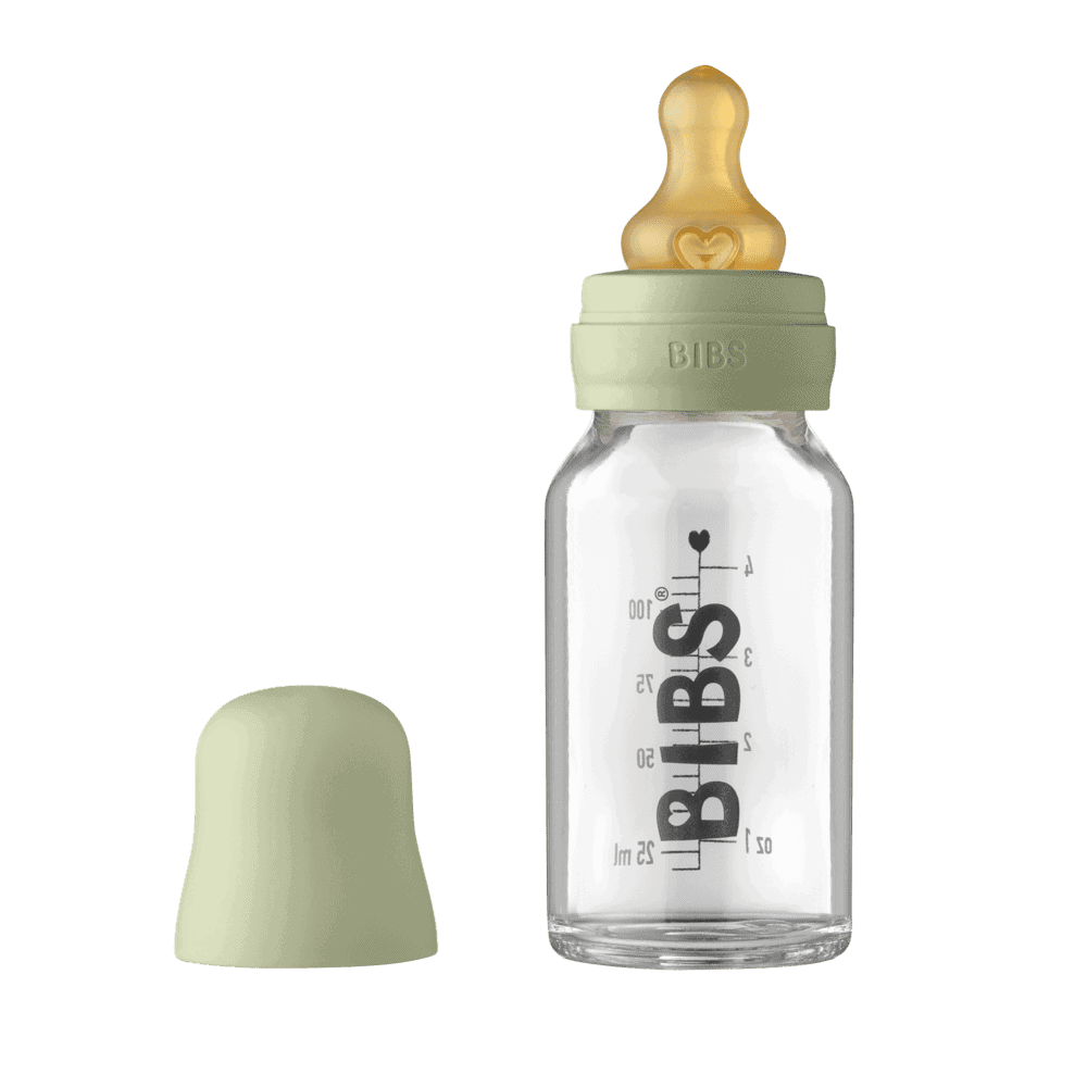 Glassutteflaske Latex 110ml Sage fra Bibs