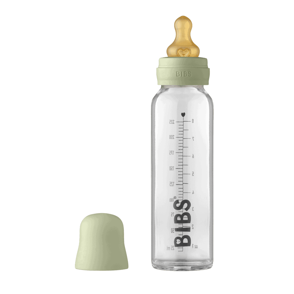 Glassutteflaske Latex 225ml Sage fra Bibs