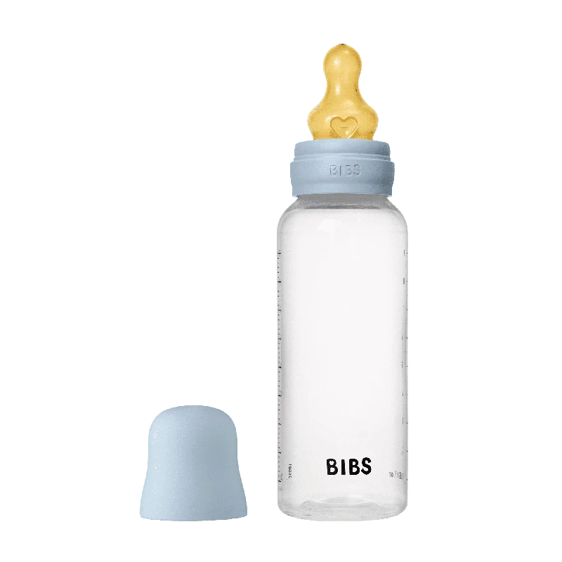 Baby Flaske Rund Latex 1 Pack 270 Ml Medium Flow Baby Blue fra Bibs