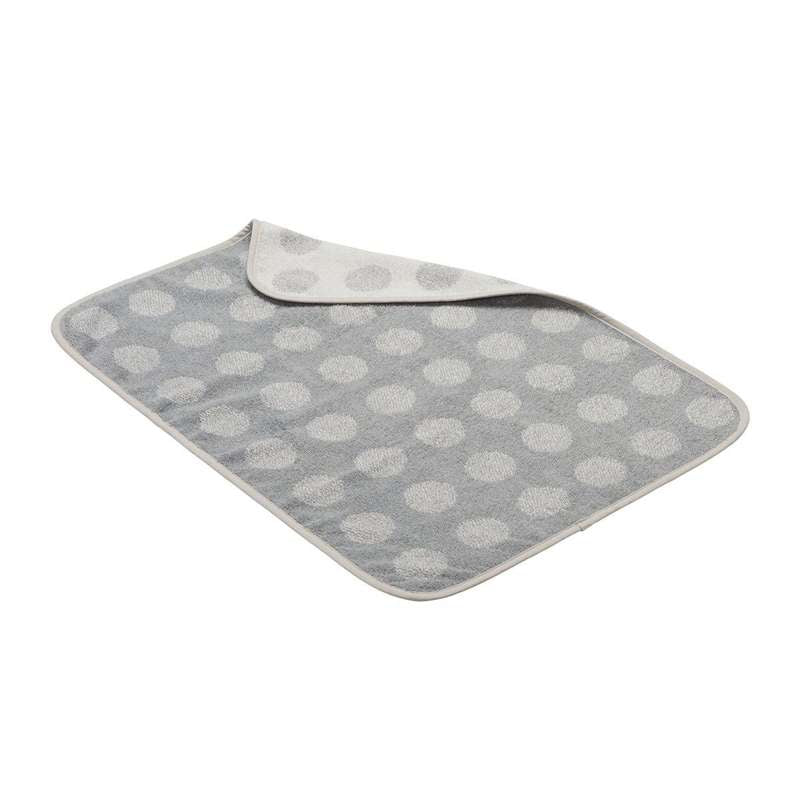 Topper Til Puslepude   Dots   økologisk   Cool Grey fra Leander