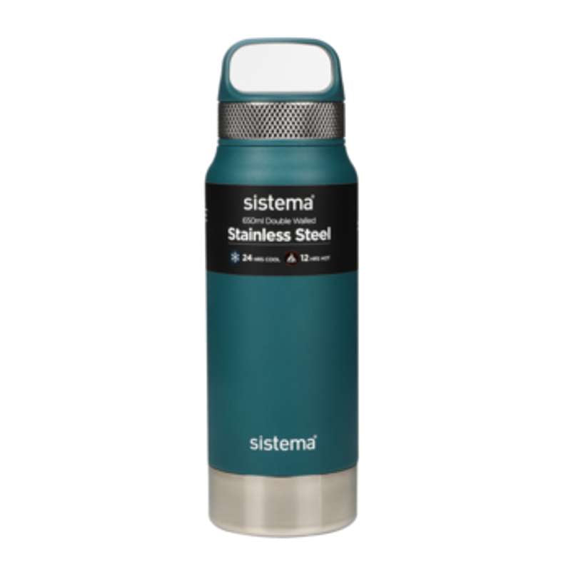 Termoflaske   Rustfrit Stål   650ml   Deep Teal fra Sistema