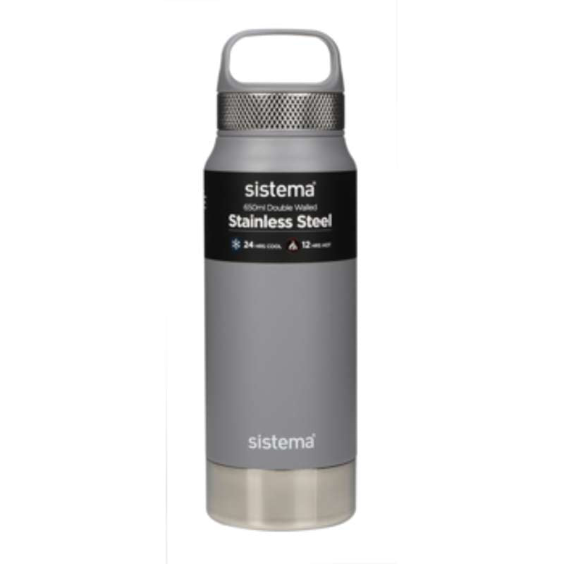 Termoflaske   Rustfrit Stål   650ml   Grey fra Sistema