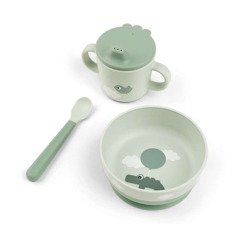 Foodie Første Spisesæt   Happy Clouds   Grøn fra Done By Deer