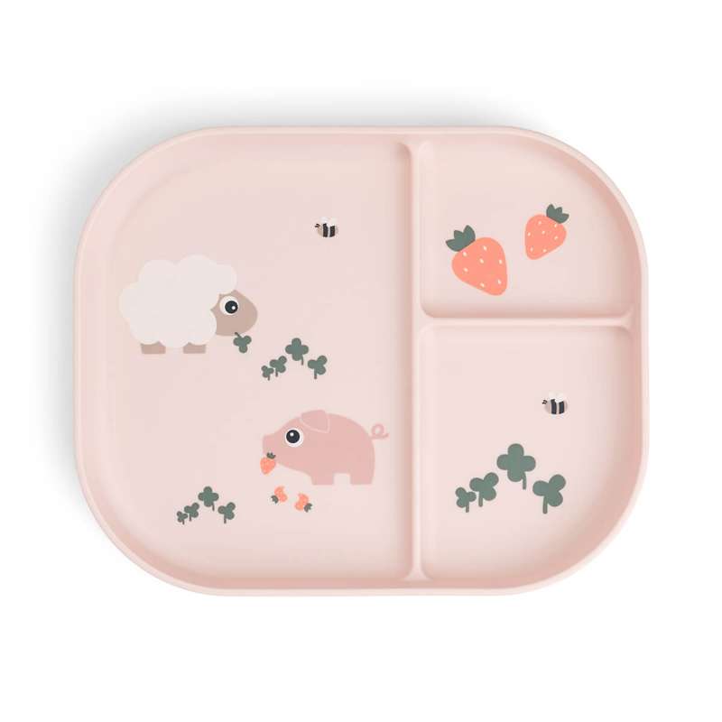Foodie Ruminddelt Tallerken Tiny Farm Pudder fra Done By Deer