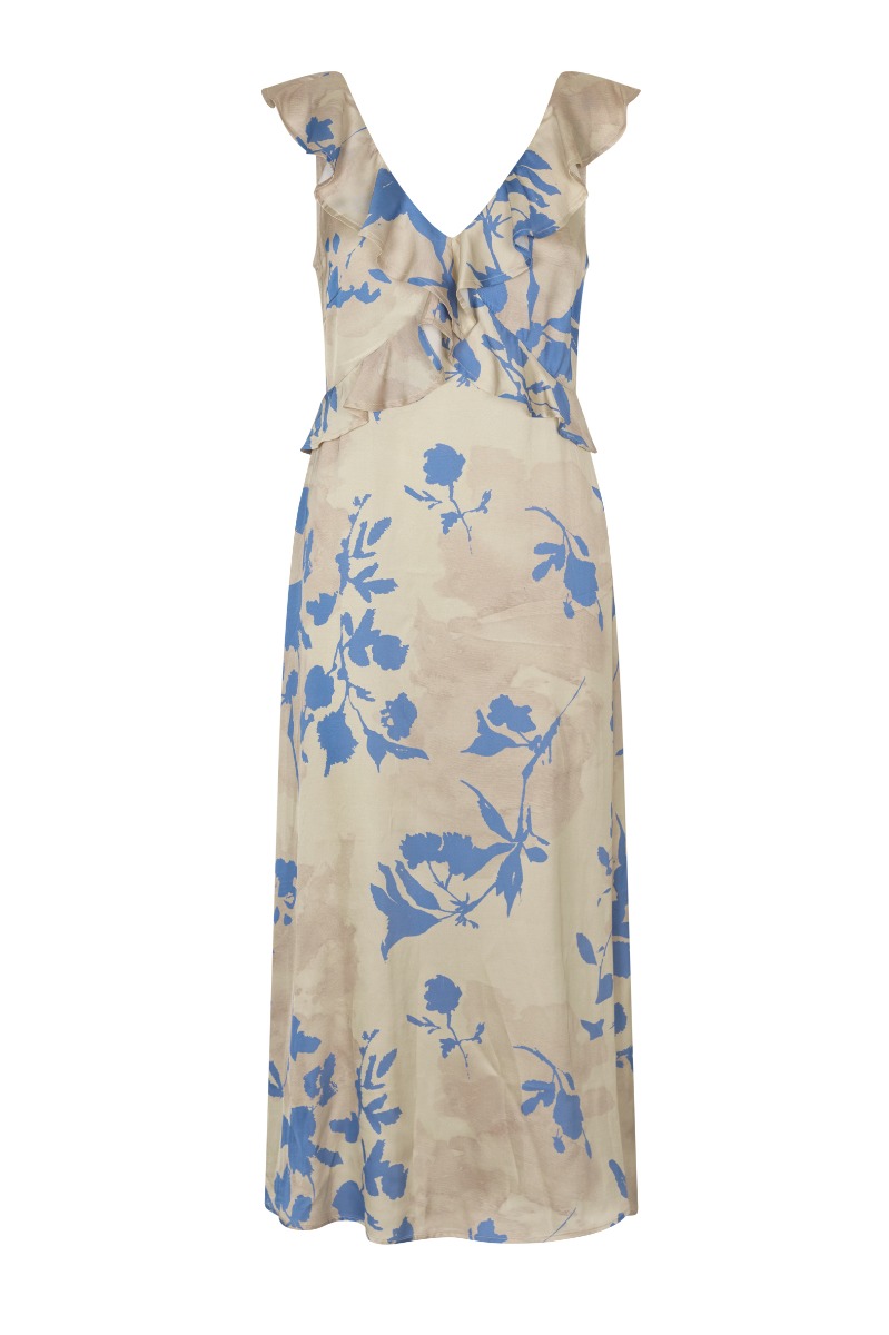 Kjole   Yannie M   Blue Felissa Print (levering Midt Maj) fra Mbym