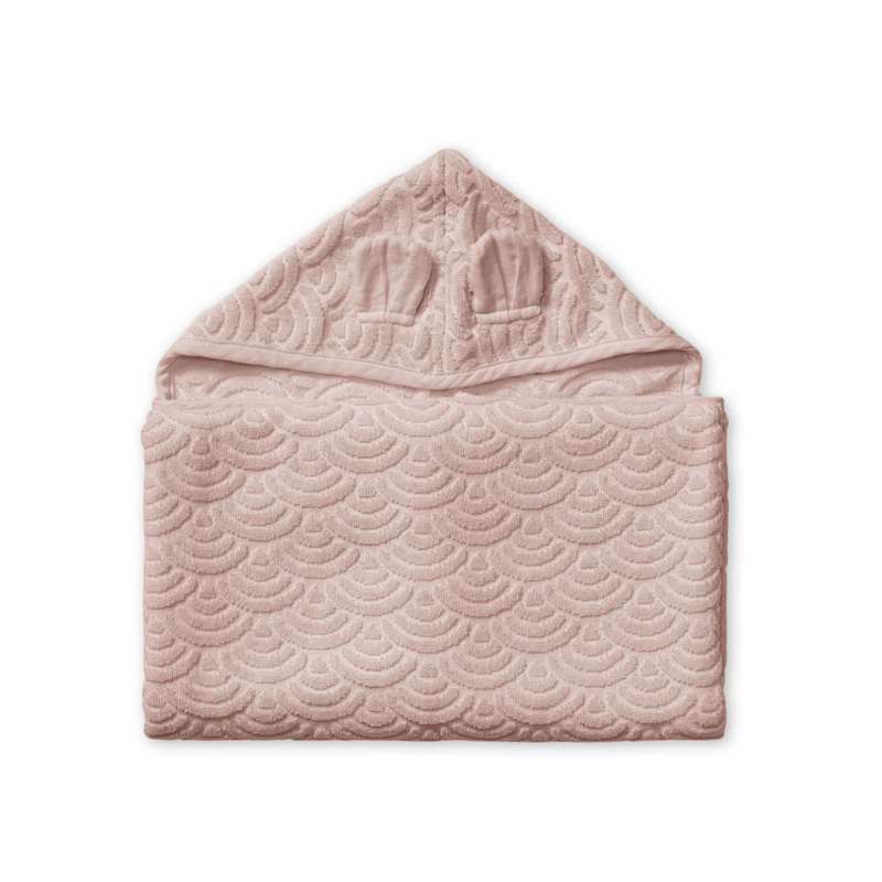 Håndklæde M. Hætte Og ører   Junior   Gots   Dusty Rose fra Cam Cam Copenhagen