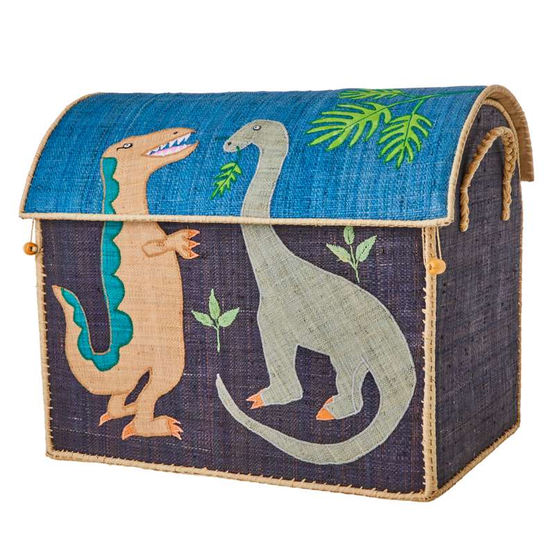 Raffia Opbevaringshus   Dinosaur   Stor fra Rice