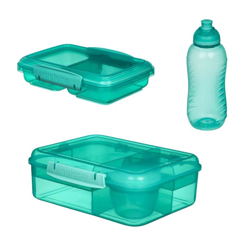 Madpakke Sampak 3   Minty Teal fra Sistema