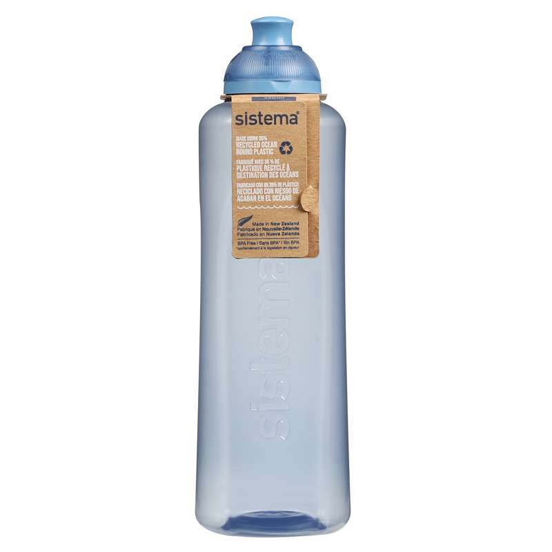Ocean Bound Drikkedunk   Swift Squeeze   480ml   Mountain Blue fra Sistema