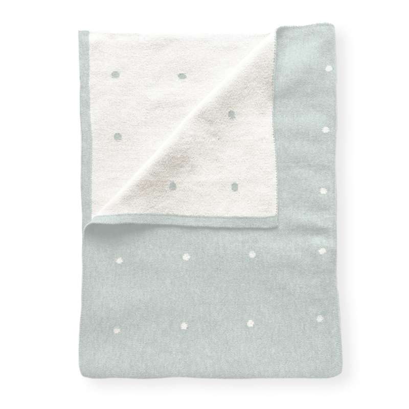 Babytæppe I økologisk Bomuld   Dusty Mint fra Alfabetdyr
