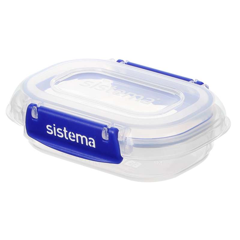 Madopbevaring   Klip It Plus   Rectangle   180ml   Blå fra Sistema