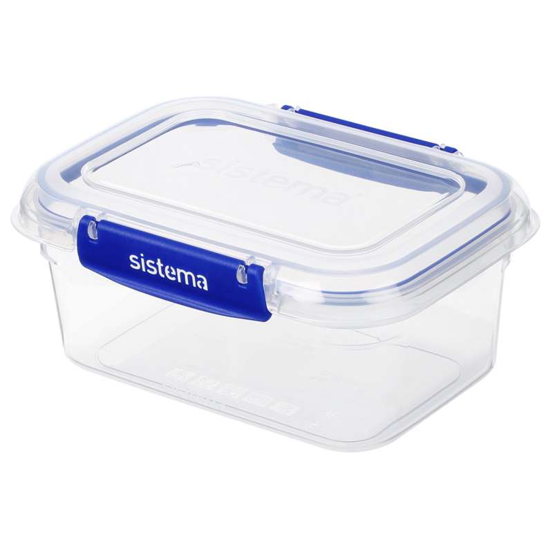 Madopbevaring   Klip It Plus   Rectangle   1l   Blå fra Sistema